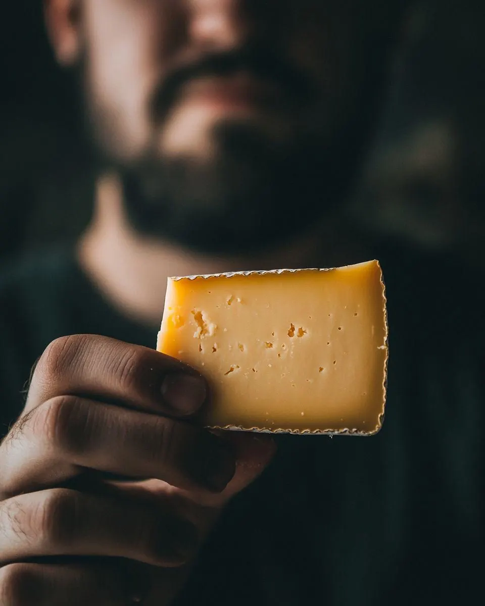 Porción de queso artesanal